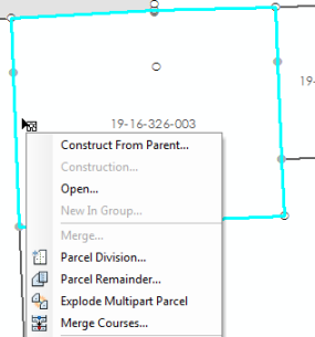 The leftmost parcel line will be used as the split-line