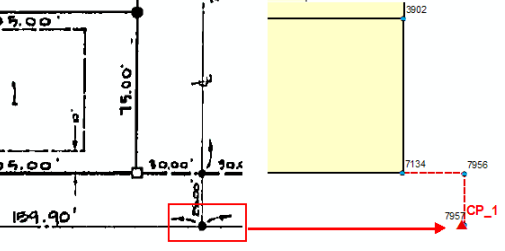 Connection line to control point