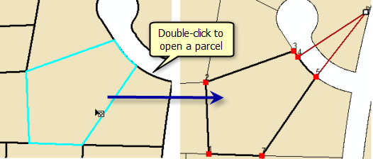 Double-click to open a parcel