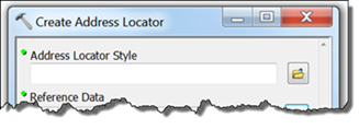 Create Address Locator dialog box