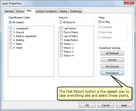 LAS dataset Layer Properties