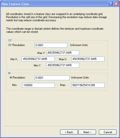 Setting the M resolution and value range