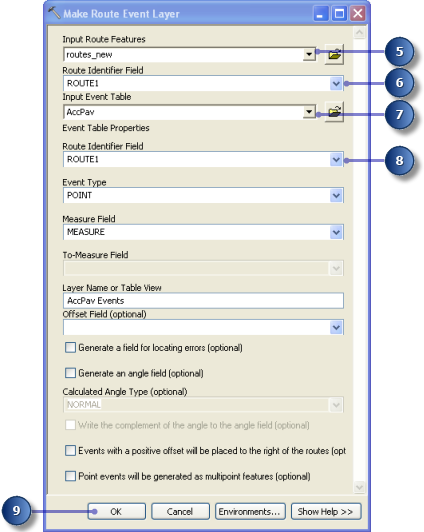 Make route event layer