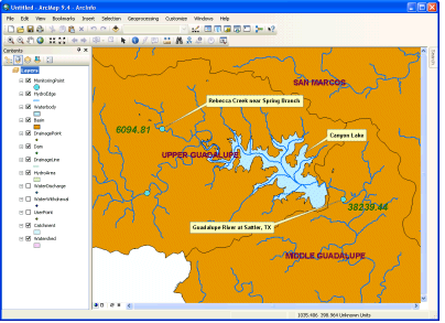 identifying monitoring stations along a hydrology network