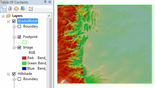 Shaded Relief result