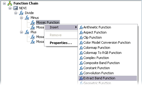 Insert Extract Band function