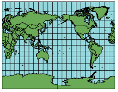 Illustration of Gall's stereographic projection