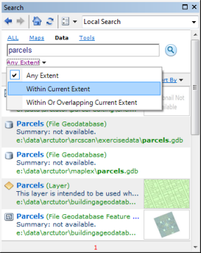 Map-based spatial Search