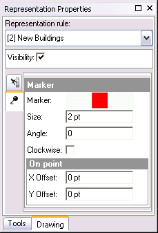 Representation Properties window