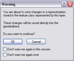 Warning dialog box