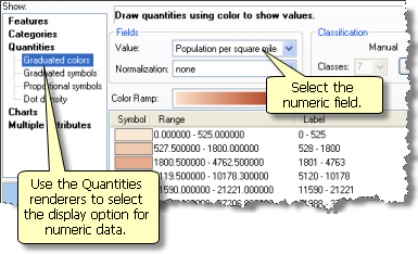 Selecting a Quantities renderer