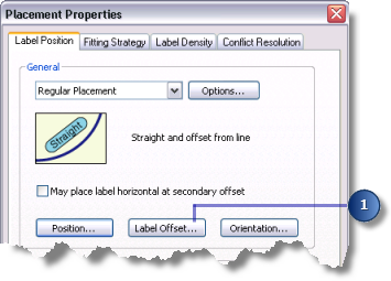 Label Position tab on the Placement Properties dialog box