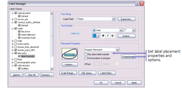 The Label Manager when using the Maplex Label Engine