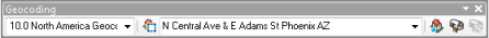 Intersection address in Geocoding toolbar Intersection address in Geocoding toolbar