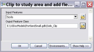 Tool dialog with renamed parameters