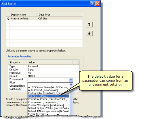 Choosing an environment setting