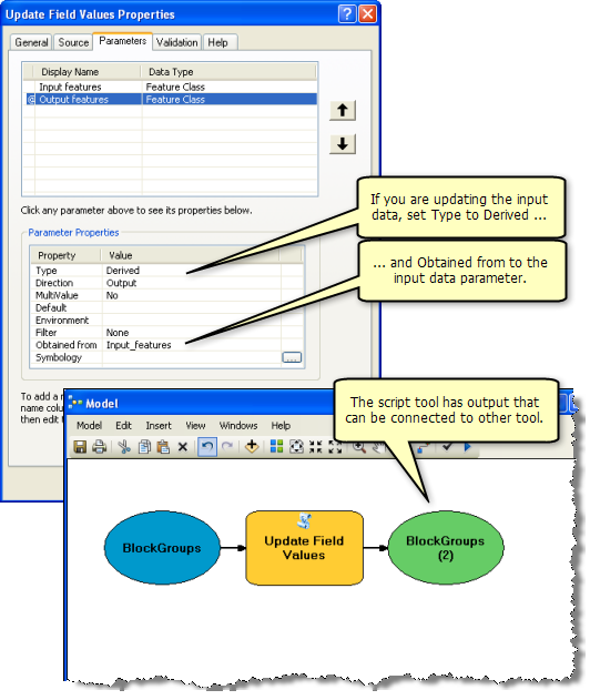 Tool with derived output