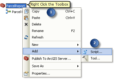 arcgis file format for adding scripts