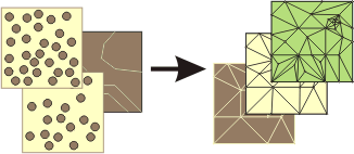 Conversion of Vector Measurements to Terrain Surface