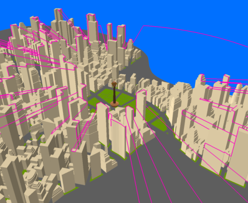 Skyline geoprocessing tool output