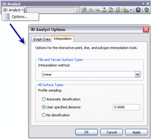 3D Analyst toolbar—Interpolation tab