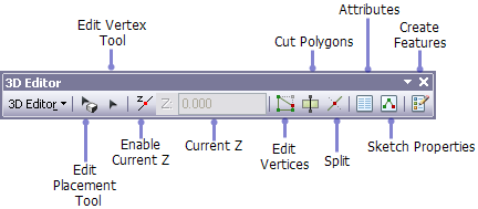 The 3D Editor toolbar tools