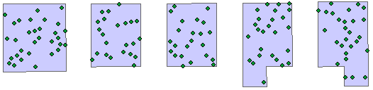 Random sample points generated for each building footprint.