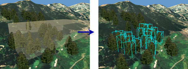 Feature selection by 3D box in ArcGlobe