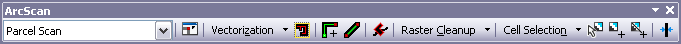 The ArcScan toolbar