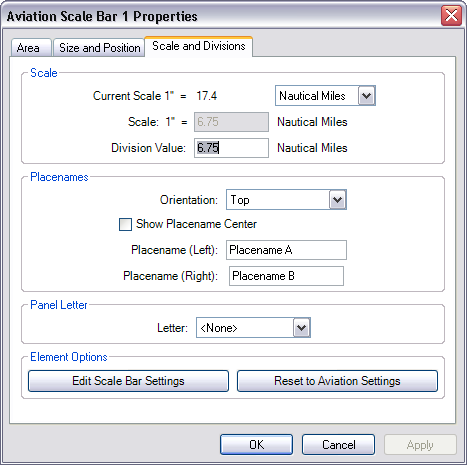 Customizable properties for the standard scale bar