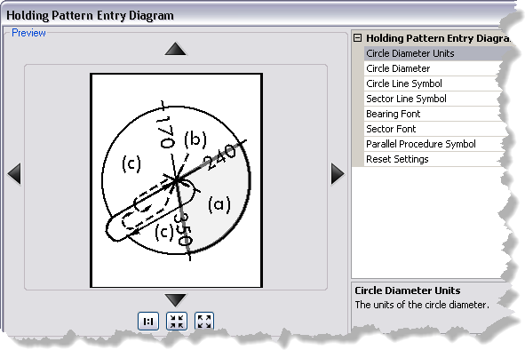 Holding Pattern Entry Diagram dialog box