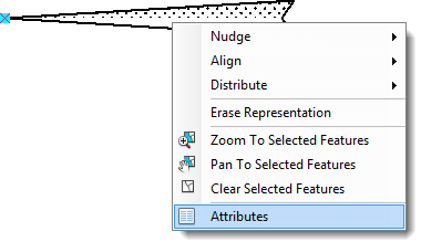 Context menu for a localizer feather