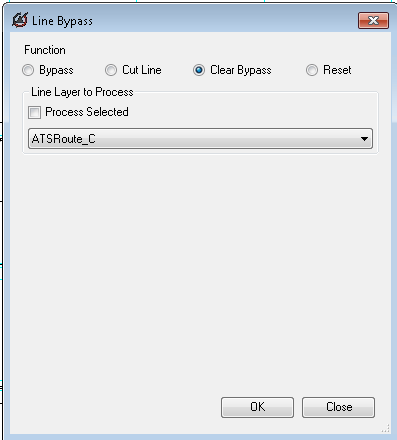 Clear Bypass option selected