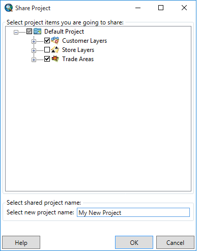 Select project items