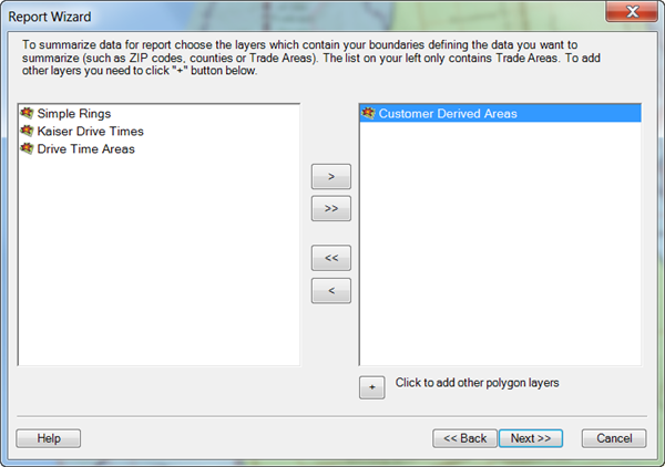 Customer Derived Areas boundary layer