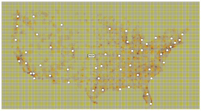 The result of an example of cells of equal size