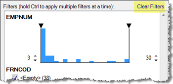 Clear Filters option