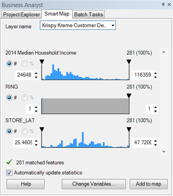 Smart Map tab