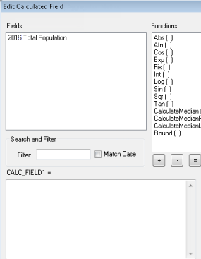 Edit Calculated Field dialog box
