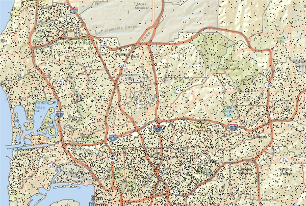 Setting dot density in areas