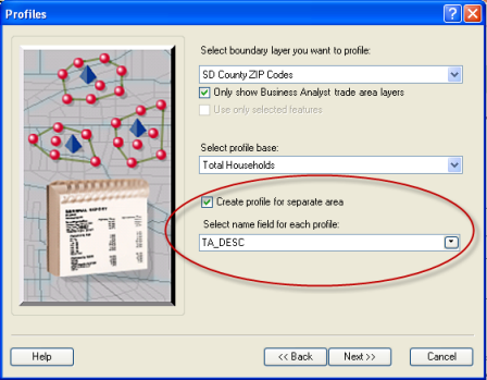 Create profile for separate area