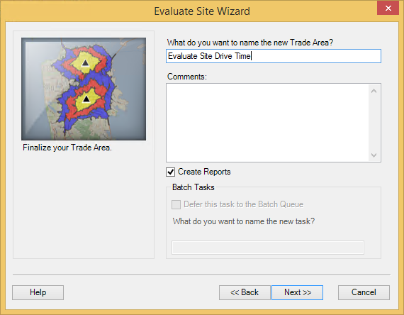 Evaluate Site Wizard