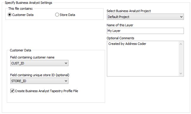 Specify Business Analyst settings