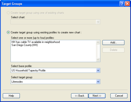 Multi-Profile Bar chart setup