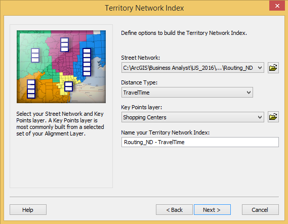 Territory Network Index options