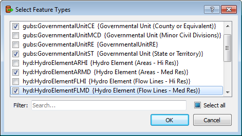 WFS data list