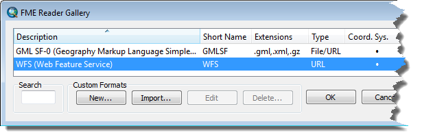 WFS format reader