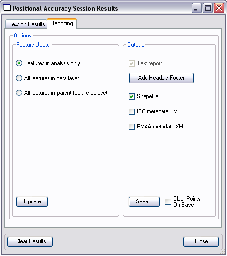 PAAT Reporting tab