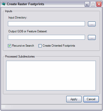 Create Raster Footprints