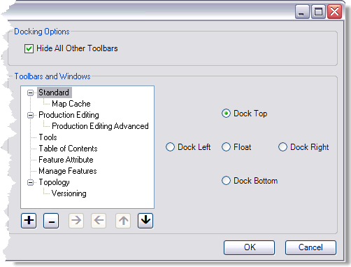 Example of docking hierarchy